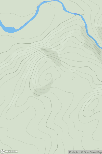 Thumbnail image for Creag Dhubh [Oban to Loch Fyne] [NR883948] showing contour plot for surrounding peak